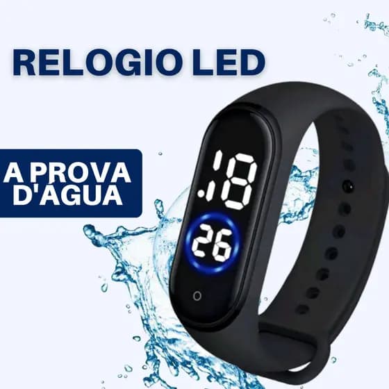 Relógio Led M4 digital Esportivo A prova água Unissex Criança Adulto - HORA E DATA