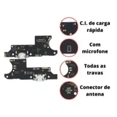 Placa Flex Flat Carga Conector Compatível Moto G8 Power Lite Carregamento Turbo Original