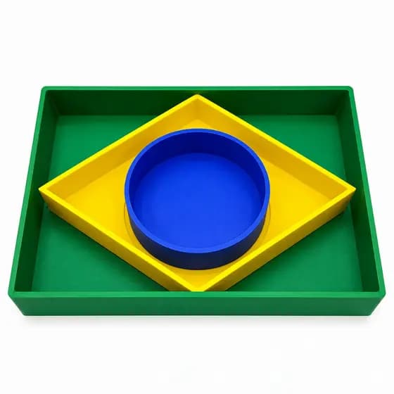 Petisqueira Bandeira Do Brasil Copa Do Mundo Bandeja para Aperitivos Churrasco e Reunião de Família