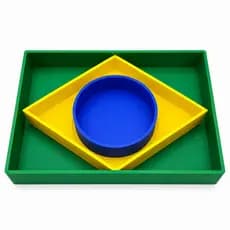 Petisqueira Bandeira Do Brasil Copa Do Mundo Bandeja para Aperitivos Churrasco e Reunião de Família