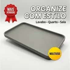 Bandeja Organizadora Multiuso Lavabo, Sala, Quarto e Cozinha Porta Objetos Decorativa Minimalista 25cm