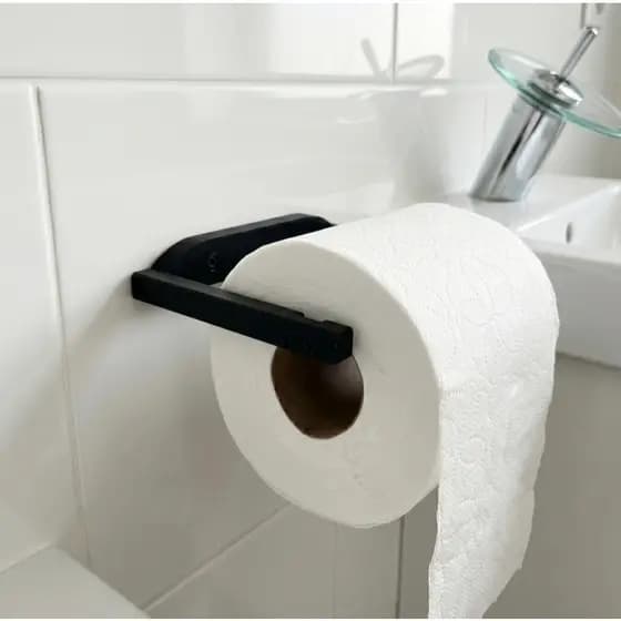 Suporte para Papel Higiênico Sem Furo Com Fita 3M de Fixação Forte Instalação e Troca Rápida Banheiro