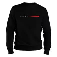 Moletom Masculino Paris Gola Redonda Blusa De Frio Algodão Casaco Flanelado Unissex