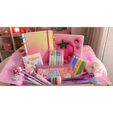 Kit Papelaria Fofa Surpresa Kawaii Barata | Itens Sortidos e Exclusivos