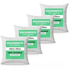 Kit 4 Refil Enchimento De Almofada 70x70 Fibra Siliconada  TNT refil 1