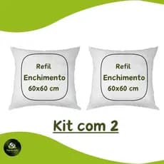 Enchimento Almofada Refil 60x60 Silicone 2 Unidade 1