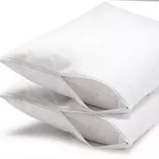 Kit 2 Capas Protetoras Para Travesseiro Fronha de Travesseiro Anti-Mofo com Zíper
