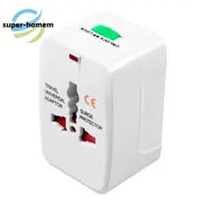 Adaptador Tomada Universal Bivolt Benjamim Padrão Internacional Para Vigem Eua UK US