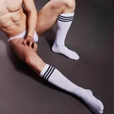 White sports stockings for men and women  12pc Meião de futebol listrado adulto meias 40-46