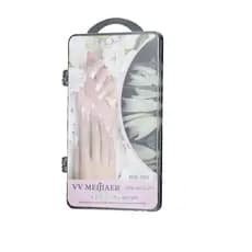 Decoração de UNhas femininas Clipes para unhas Use clipes falsos europeus e americanos para unhas 100 peças em caixa Clipes para unhas pontiagudas estilo francês