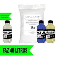 Base Kit Completo Para Fabricação Amaciante 1 Kg Faz 40l