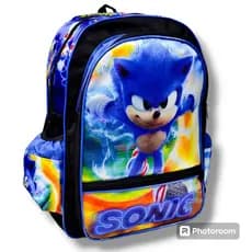 Mochila infantil escolar de costa sonic menino mochila grande