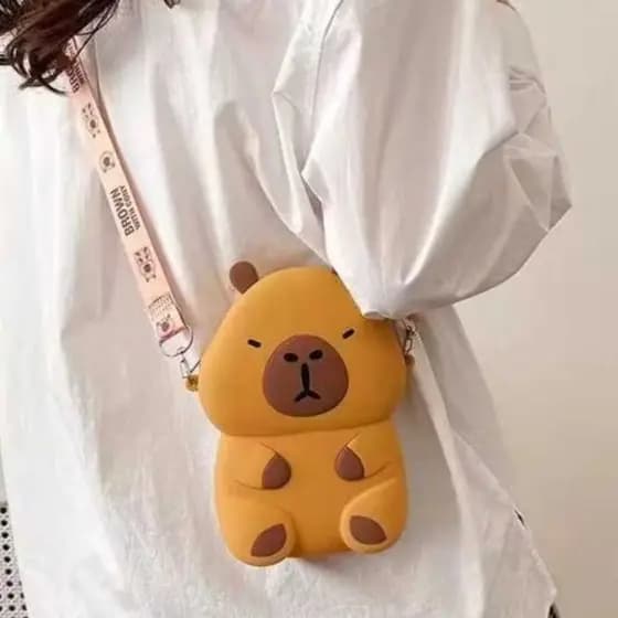 bolsa da capibara /bolsa femenina/ bolsa de silicone/bolsa infantil capivara/moda