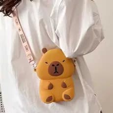 bolsa da capibara /bolsa femenina/ bolsa de silicone/bolsa infantil capivara/moda