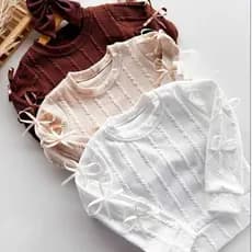 blusa de laço menina, infantil, para dia a dia confortavel, macio, super na moda, blusa meia estação