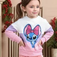 blusa de frio infantil menina canelada , anaruga confortavel macio moda exclusiva tendencia 2026 blusa de frio stitch