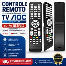 Controle Remoto Compatível com Televisão AOC Led TV Smart Botão Netflix 8050 Envio Imediato