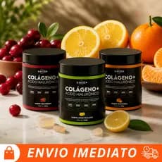 Kit 3 Potes Colágeno + Ácido Hialurônico Zero Açúcar Glúten
