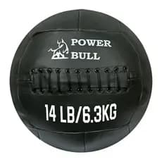 Wall Ball 6,3kg (14 libras) Premium – Medicine Ball de Peso em Couro Eco para Treino e Cross fit
