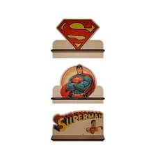 Kit Prateleiras Superman 32x20cm Suporte Organizador para quarto sala