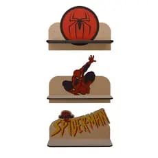 Kit Prateleiras Spider Man Homem Aranha 32x20cm Suporte Organizador para quarto sala