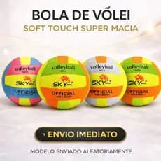 Bola de Vôlei Soft Touch Super Macia para Treinamentos Praia E Quadra