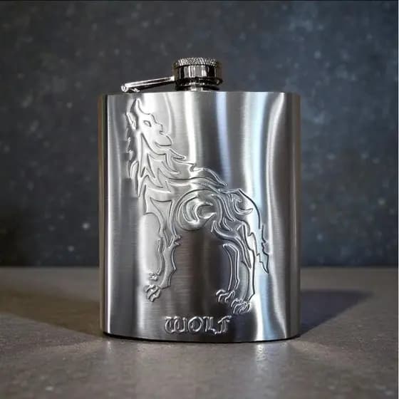 Cantil de bolso em aço inox 7oz Porta Bebidas