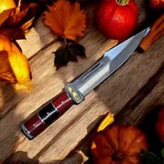 Faca churrasco Artesanal Alta Qualidade Afiada aço inox cirúrgico com bainha