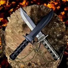 Faca Tática Sobrevivência Rambo Militar Extremamente Afiada Cor Prata