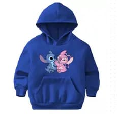 Moletom Blusa de Frio Infantil Juvenil Flanelada com Capuz Personagem Stitch 2 ao 16 Várias Cores Promoção