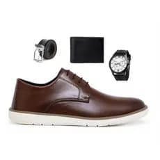 Kit Sapato Social Masculino Oxford Derby Confortável Estiloso Elegante Casual Trabalho