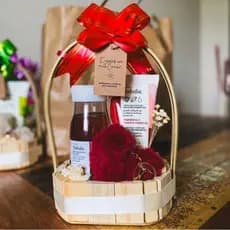 Kit 10 Cesta de madeira Oval Alça de fibra Cesta de páscoa presente dia dos namorados natal Fraldeira