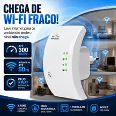 Repetidor WiFi Amplificador de Sinal Wireless Bivolt