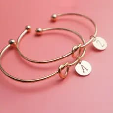 Pulseira Feminina Dourada / Prata Com 26 Letras / Bracelete Barato Para Mulheres