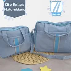 Kit 2 Bolsas Bebê Saída Maternidade Menino e Menina Mala Com Zíper Impermeável Varias Cores