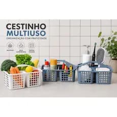 Cesto Cestinha Organizador Multiuso Transporta Casa Cozinha