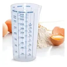 Copo Medida Graduado Plástico 500 Ml Receitas Medidor Porção Cor Transparente