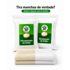 Kit Bicarbonato + Percarbonato De Sódio 2kg Los Chef Tira Machas Roupa Branca e Colorida
