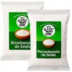 Kit Bicarbonato + Percarbonato De Sódio 2kg Los Chef Tira Machas Roupa Branca e Colorida