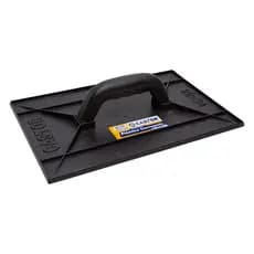 Desempenadeira plástica PVC 22x34cm Corrugada Preta - Castor