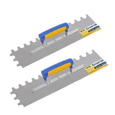 Kit 2 Desempenadeira de Aço Dente U 10X40 - Castor