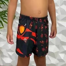Short Bermuda Samba Canção Pijama Infantil Juvenil Estampada Time Moda Menino Conforto Para Dormir