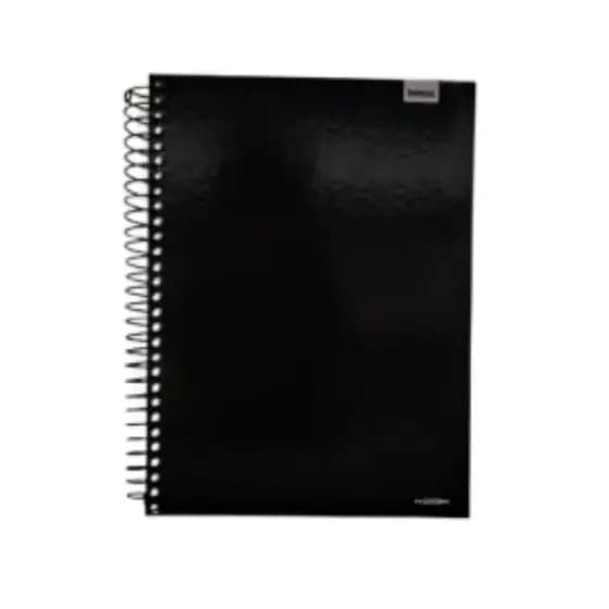 Caderno Universitário Tamoio Preto Espiral 10Matérias 200fls