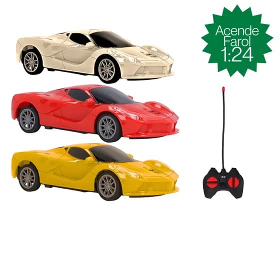 Carrinho de Controle Remoto Brinquedo Carro Carrinho Ferrari Colorida