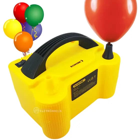 Máquina Infladora De Encher Bexiga 2 Bicos Bomba Elétrica 110v 600w – BOM8913