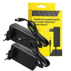 Kit 2 Fontes 21V Bivolt Automática para Parafusadeira P4 Carregador – BOM5591