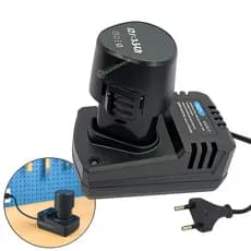 Kit Carregador 12.6V Automático + Bateria 12V 1.3Ah para Motosserra e Parafusadeira KIT102