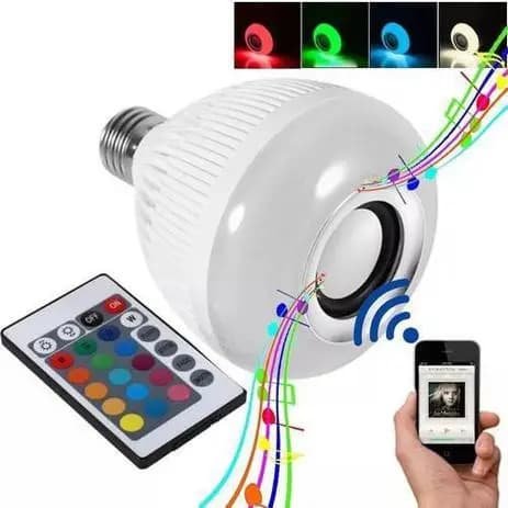 Lâmpada Led Music Bluetooth Rgb 12w Controle Remoto E27/E26/B22 Colorida LED/RGB/Bluetooth Lâmpada Inteligente