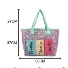 Bolsa De Praia Estilo Floresta Modelo Tote Tecido Multiuso Para Praia Lazer Com Grande Capacidade11605-1