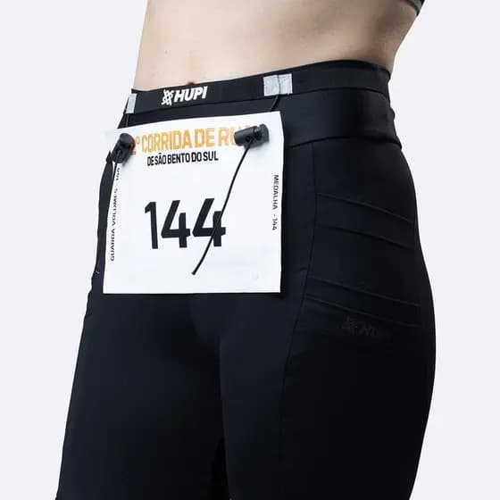 Cinto de Corrida Porta Número HUPI Running All Black